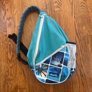 Kavu Teal & Blue Patterned Sling Bag